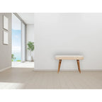 Cream Boucle Nordic Bench