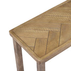 Chevron Pattern 44 Length Wooden Entryway Dining Bench