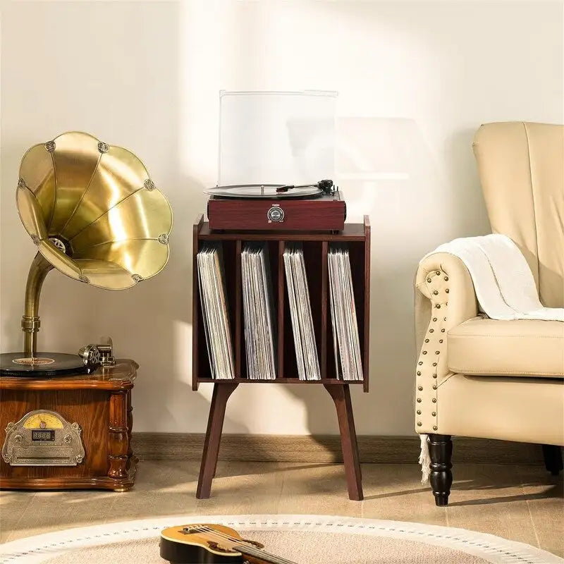 Small Record Player Stand Width 11.7 in - 16.5 x 11.7 x 26.1