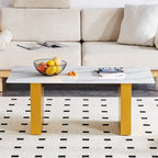Modern minimalist Tempered glass with sticker desktop coffee table and dining table, paired with golden MDF decorative