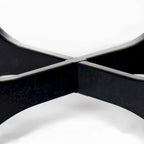 Contemporary Stylish Wooden Round Coffee Table With Eye-Catching Crossover Table Legs