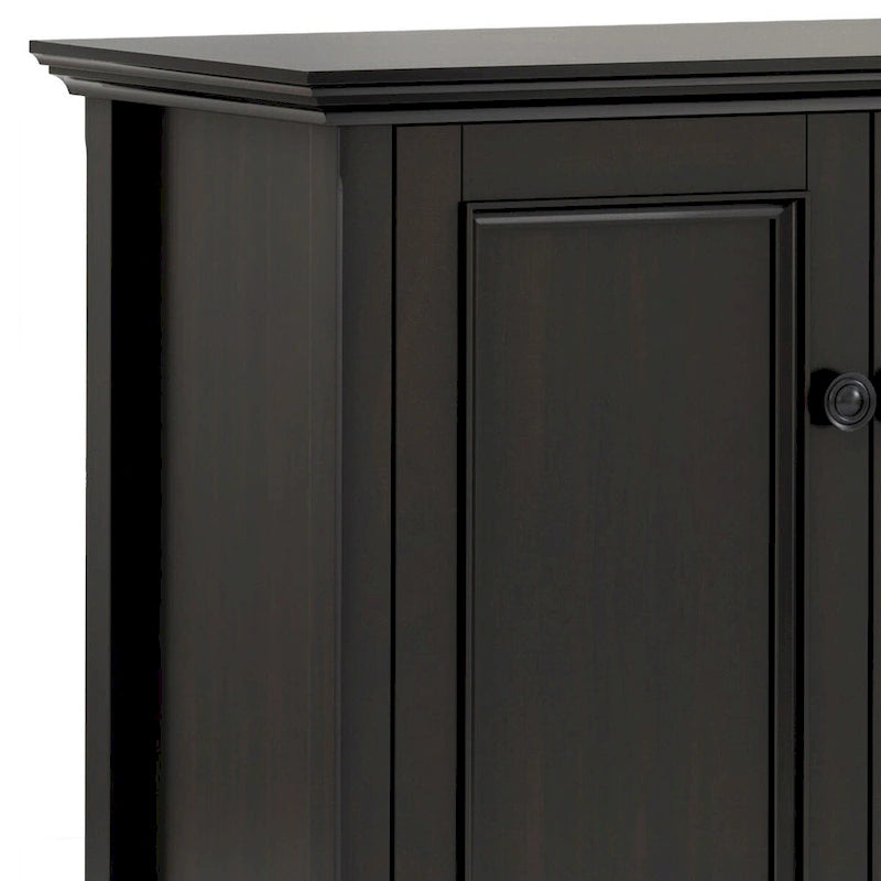 WYNDENHALL Halifax SOLID WOOD 66 Wide Transitional Wide 4Door Storage Cabinet in Hickory Brown - 18d x 66 w x 34h
