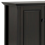 WYNDENHALL Halifax SOLID WOOD 66 Wide Transitional Wide 4Door Storage Cabinet in Hickory Brown - 18d x 66 w x 34h