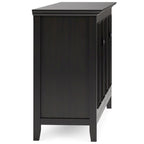 WYNDENHALL Halifax SOLID WOOD 66 Wide Transitional Wide 4Door Storage Cabinet in Hickory Brown - 18d x 66 w x 34h