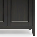 WYNDENHALL Halifax SOLID WOOD 66 Wide Transitional Wide 4Door Storage Cabinet in Hickory Brown - 18d x 66 w x 34h