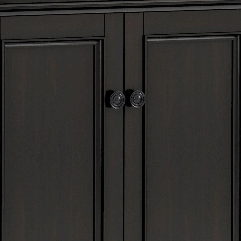 WYNDENHALL Halifax SOLID WOOD 66 Wide Transitional Wide 4Door Storage Cabinet in Hickory Brown - 18d x 66 w x 34h