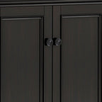 WYNDENHALL Halifax SOLID WOOD 66 Wide Transitional Wide 4Door Storage Cabinet in Hickory Brown - 18d x 66 w x 34h