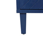 4-Door Storage Cabinet with Pine Legs and MDF