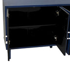 4-Door Storage Cabinet with Pine Legs and MDF