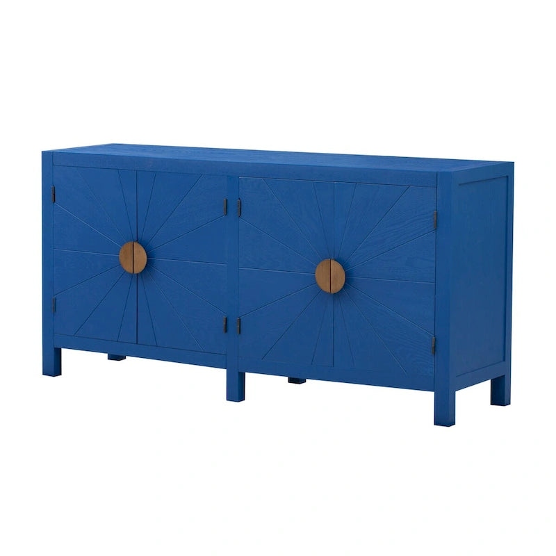 Ash Veneer 60 Sideboard Cabinet with Adjustable Shelves