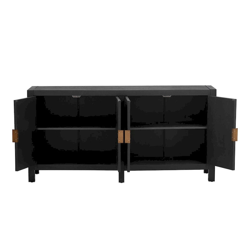 Ash Veneer 60 Sideboard Cabinet with Adjustable Shelves