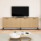 JASIWAY Buffet Table Kitchen Sideboard with Wavy-patterned Doors