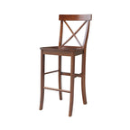 42 Round Top Bar Height Table and Two Stools - Espresso