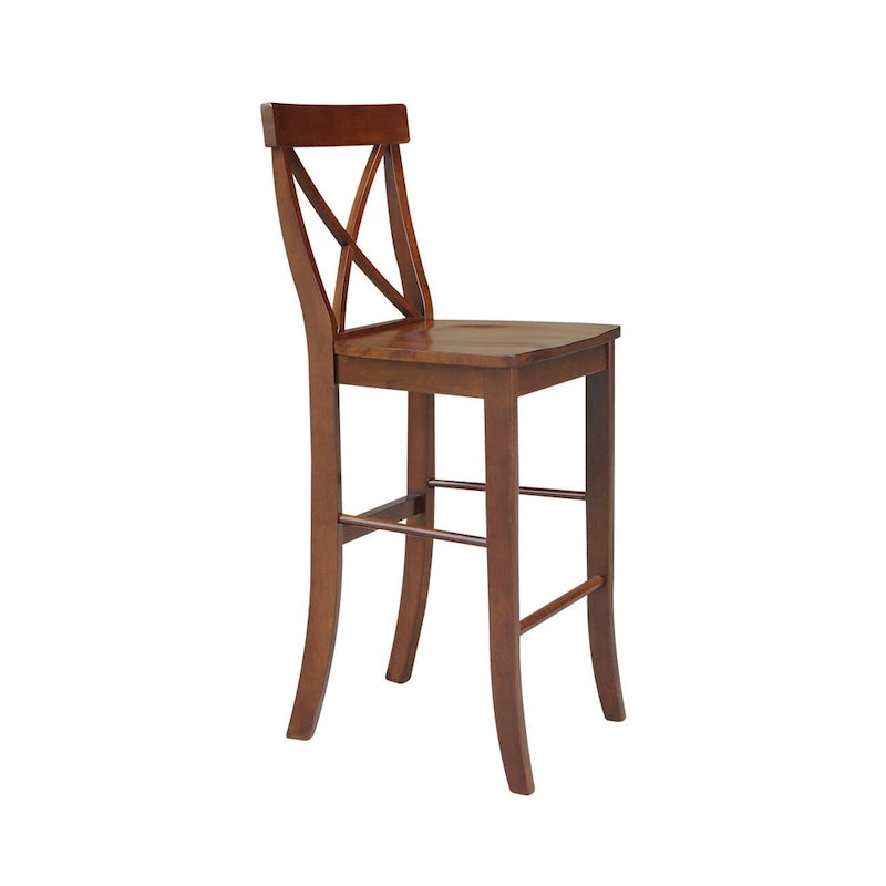 42 Round Top Bar Height Table and Two Stools - Espresso