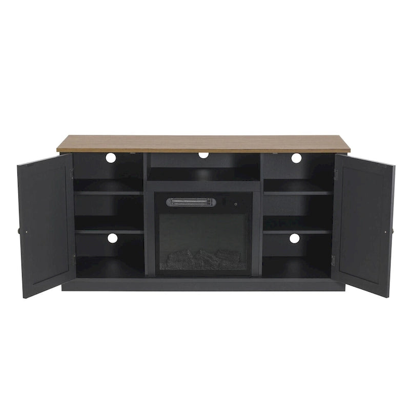 54 in. TV Stand Console for TVs up to 60 in. with Electric Fireplace - 54 in Width