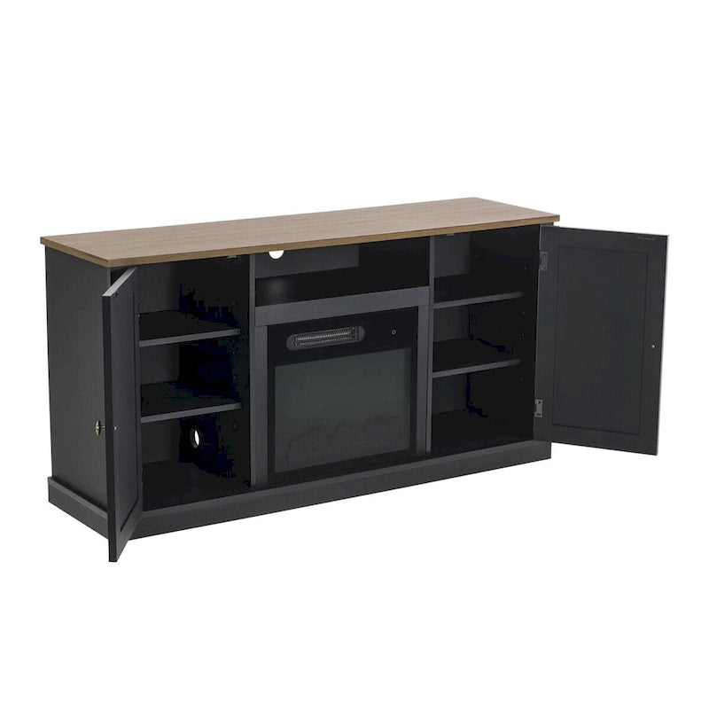 54 in. TV Stand Console for TVs up to 60 in. with Electric Fireplace - 54 in Width