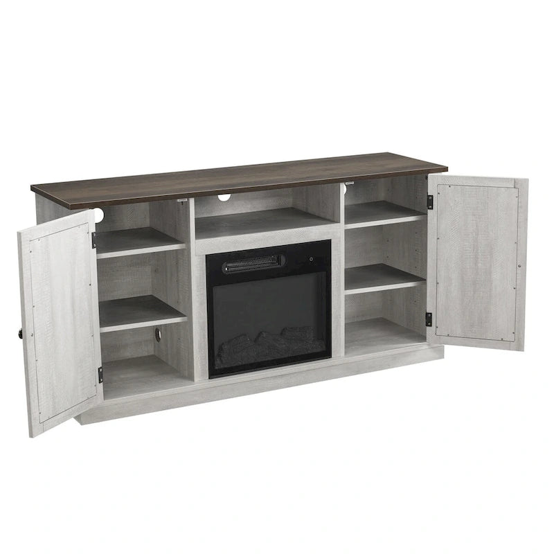 54 in. TV Stand Console for TVs up to 60 in. with Electric Fireplace - 54 in Width