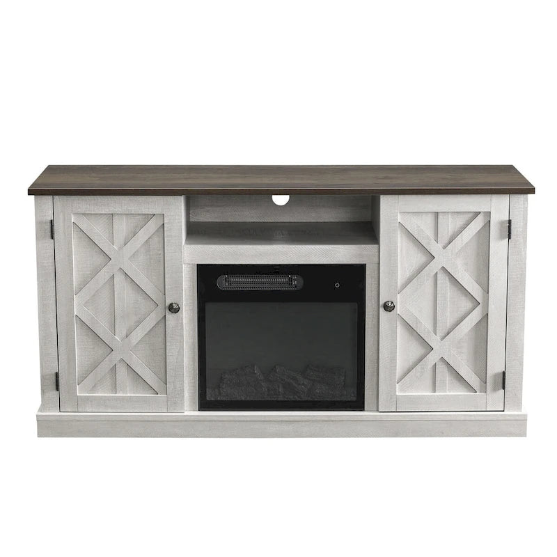 54 in. TV Stand Console for TVs up to 60 in. with Electric Fireplace - 54 in Width