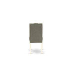East West Furniture Dinette Set- a Dining Table and Gray Linen Fabric Parsons Chairs, Off-White(Pieces Options)