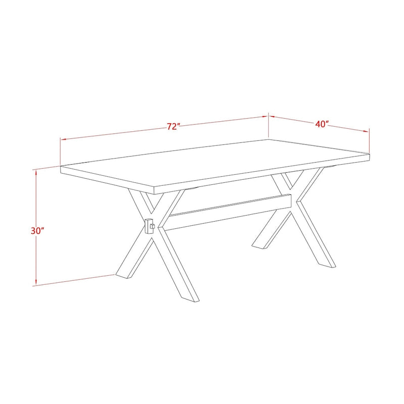 East West Furniture Dinette Set- a Dining Table and Gray Linen Fabric Parsons Chairs, Off-White(Pieces Options)