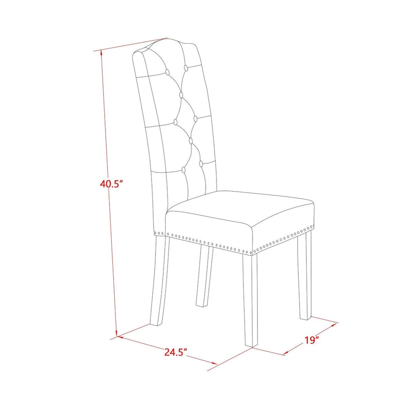 East West Furniture Dinette Set- a Dining Table and Gray Linen Fabric Parsons Chairs, Off-White(Pieces Options)