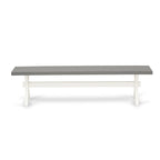 East West Furniture Dinette Set- a Dining Table and Gray Linen Fabric Parsons Chairs, Off-White(Pieces Options)