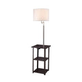 58 Squared Sofa Side Shelves Table Lamp w/ Power Station