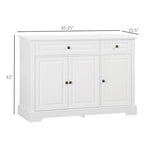Modern Kitchen Buffet Cabinet with 2 Drawers and Adjustable Shelves