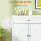 Modern Kitchen Buffet Cabinet with 2 Drawers and Adjustable Shelves