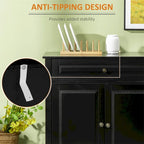 Modern Kitchen Buffet Cabinet with 2 Drawers and Adjustable Shelves