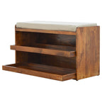 Mud Linen Pull out Shoe Bench