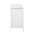 Modern Wave-Design Entryway Cabinet with 3 Adjustable Shelves 2Doors Storage Console Table with3 Drawers