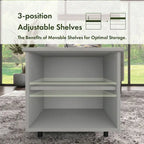 DH BASIC Modern 37-inch Lift-Top Coffee Table with 16 Colors LED Light and Adjustable Shelf
