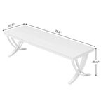 78 Computer Desk for Home Office, Rectangular Writting Table for Study Room