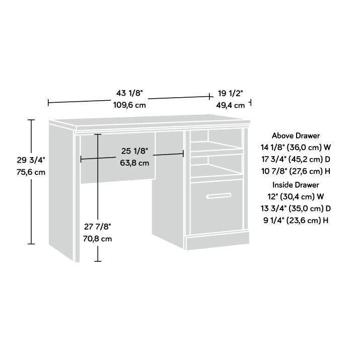 Aspen Post Single Ped Desk Pmo