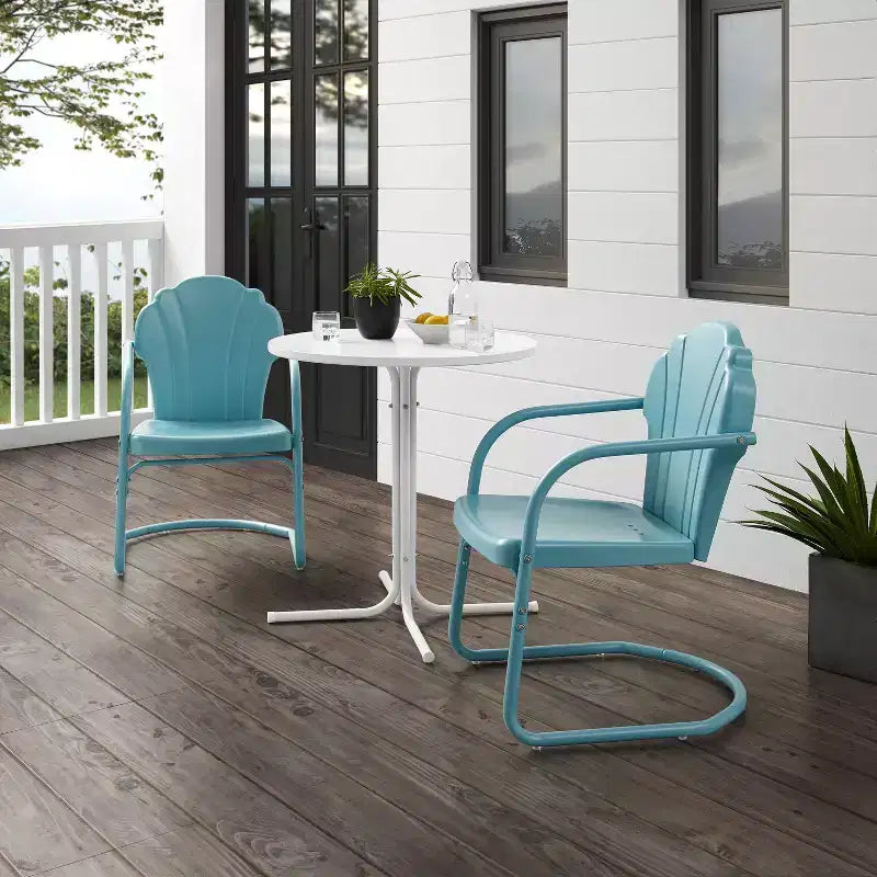 Crosley 3pc Tulip Retro Metal Bistro Set