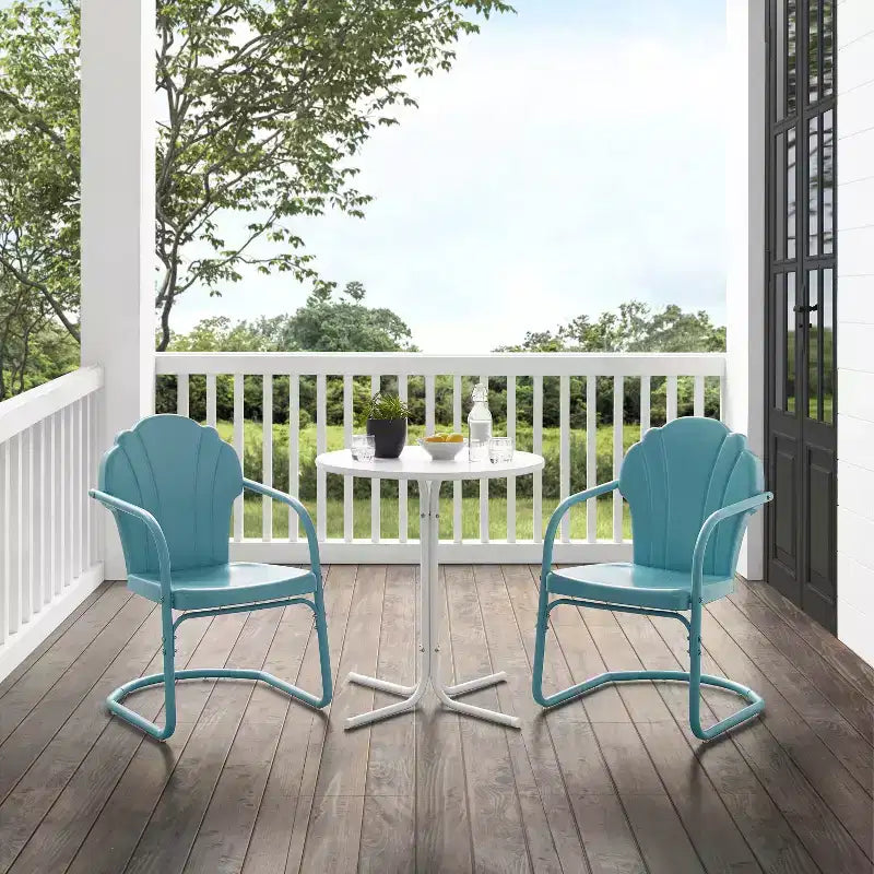 Crosley 3pc Tulip Retro Metal Bistro Set
