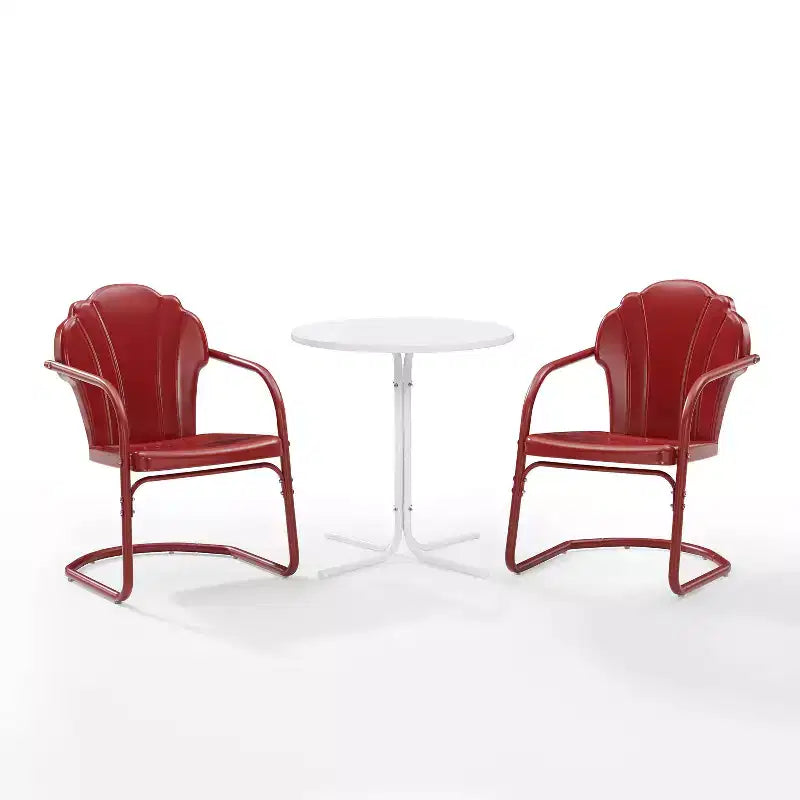 Crosley 3pc Tulip Retro Metal Bistro Set