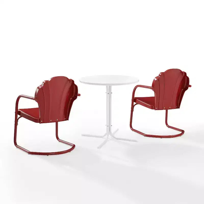 Crosley 3pc Tulip Retro Metal Bistro Set