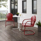 Crosley 3pc Tulip Retro Metal Bistro Set