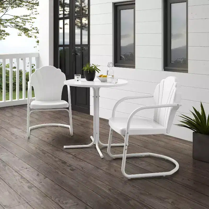 Crosley 3pc Tulip Retro Metal Bistro Set