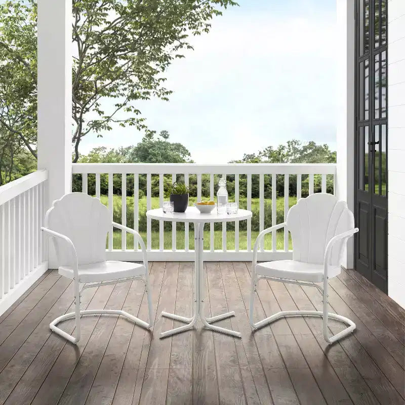 Crosley 3pc Tulip Retro Metal Bistro Set