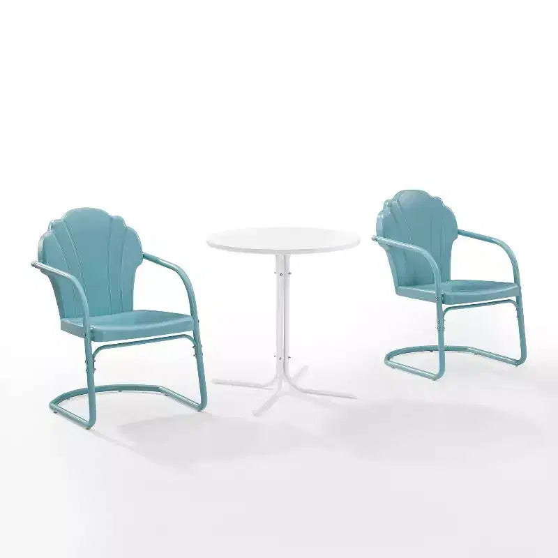 Crosley 3pc Tulip Retro Metal Bistro Set