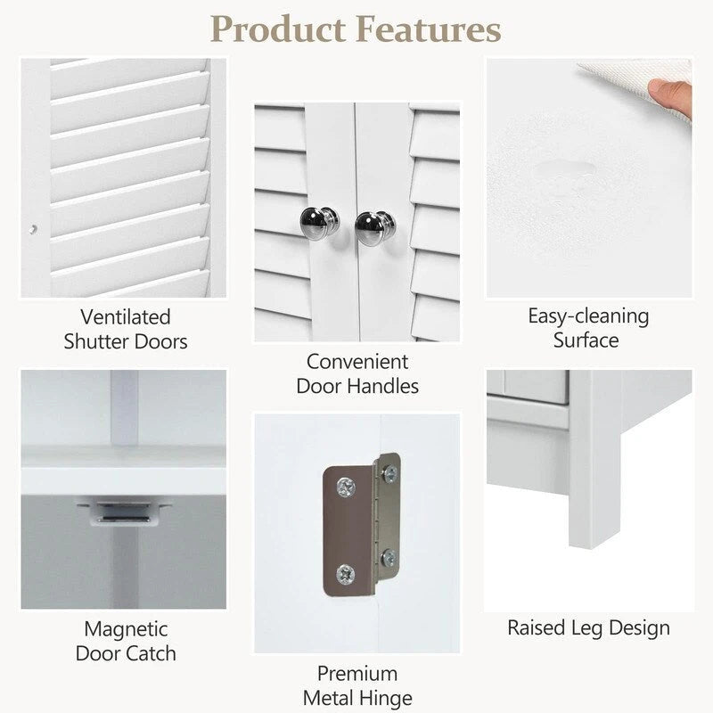 Bathroom Storage Cabinet - 12D x 23.5W x 31.5H