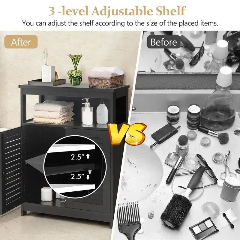 Bathroom Storage Cabinet - 12D x 23.5W x 31.5H