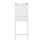 Brown Farmhouse Over the Toilet Cabinet Storage Organizer with 2 Shelves