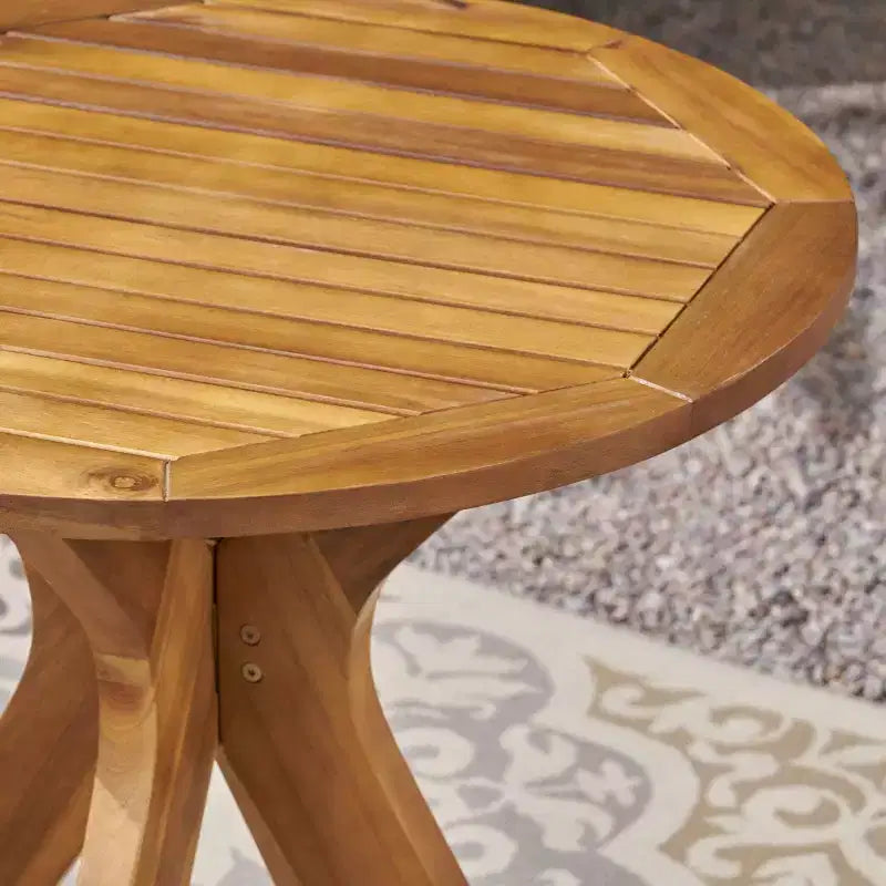 Casa 3pc Acacia X Leg Bistro Dining - Christopher Knight