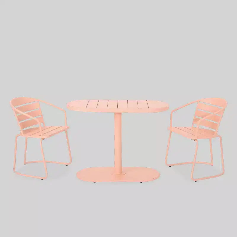 Santa Monica 3pc Iron Patio Bistro Set - Christopher Knight Home
