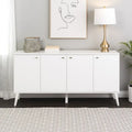 Prepac Milo Mid-Century Modern 4-Door Buffet - 64 W x 32 H x 16 D