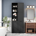 Elegant White Buffet Cabinet with Rotating Drawers Laundry Cabinet